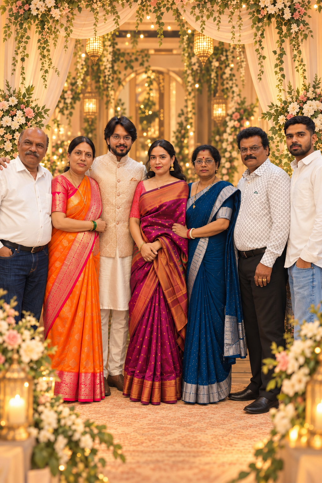 Samyak and Mrunali with their families